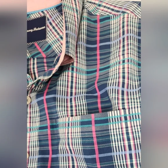 Tommy Bahama Button Down Pocket Dress Shirt - Cotton/ Silk Blend - Picture 2 of 6